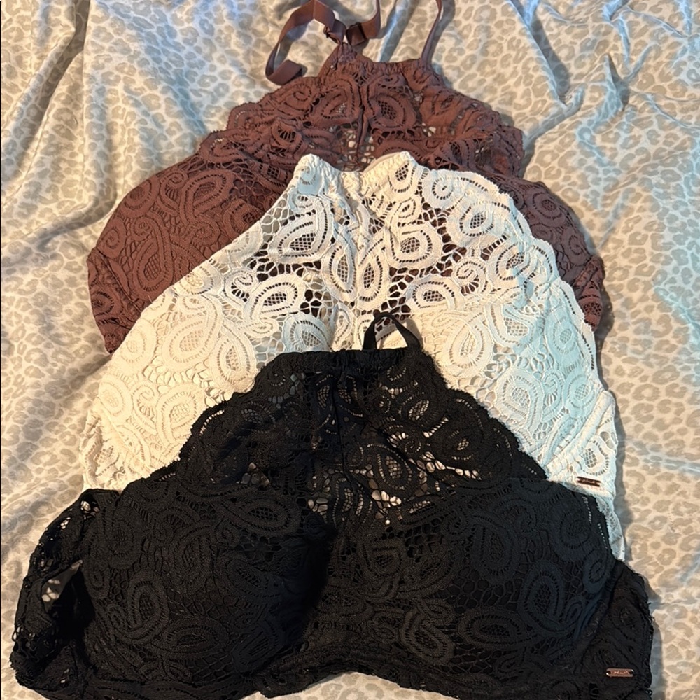 PINK Victoria's Secret Black and White Lace Bra